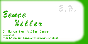 bence willer business card